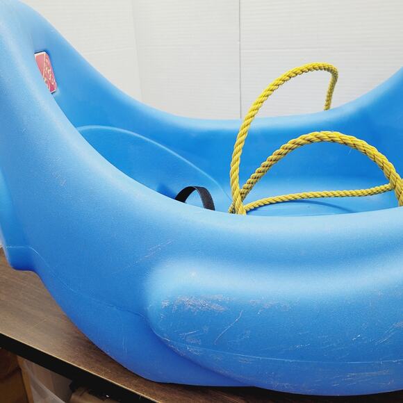 Blue Penguin Sled Pull Rope Seat Belt Strap - Complete with Eyes Vintage STEP 2 - Picture 10 of 15